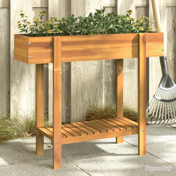 Lit sur�lev� de jardin 90x30x75 cm bois massif acacia