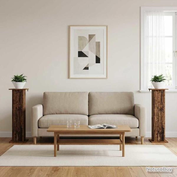 Support de Plante 2 pcs Bois ancien 30,5 x 30 x 100,5 cm