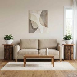 Support de Plante 2 pcs Bois ancien 30,5 x 30 x 43 cm