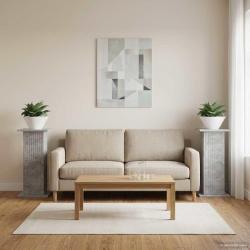 Support de Plante 2 pcs Gris b&eacute;ton 30,5 x 30 x 60,5 cm