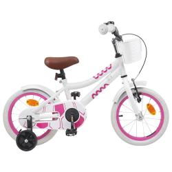 V&eacute;lo pour Enfants 14 Pouces pour les 3-5 ans Blanc