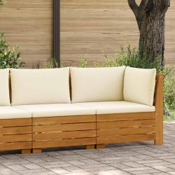 Ensemble de salon de jardin 2 Pi&egrave;ce Marron Bois d'Acacia Massif