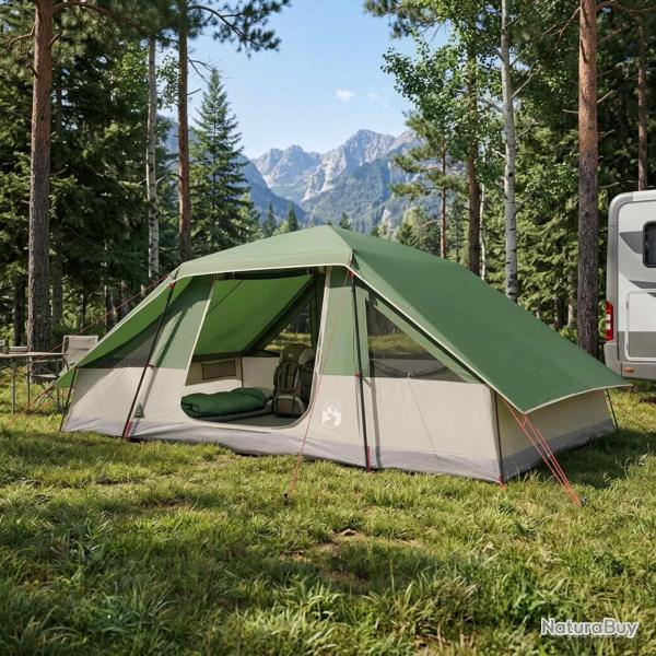 Tente familiale avec auvent imperm�able Vert 10 personnes