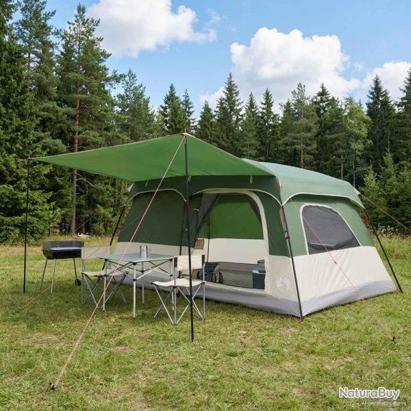 Tente familiale Vert 420 x 305 x 200 cm Polyester et Acier