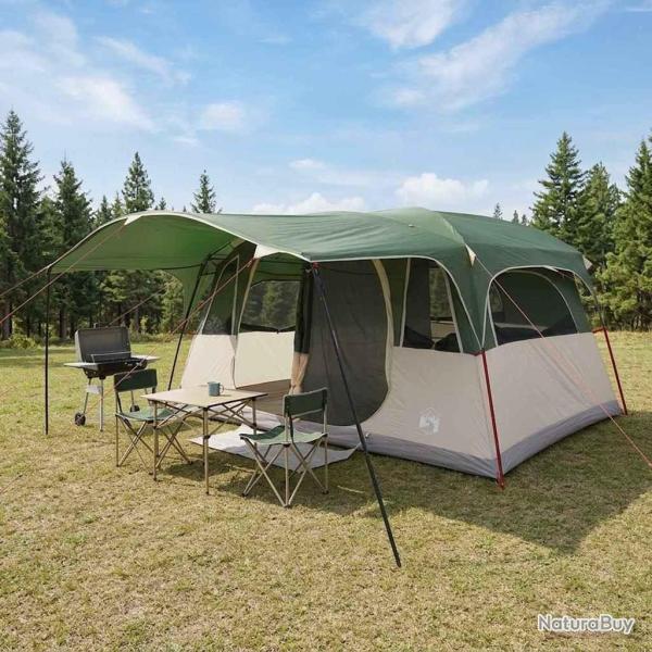 Tente tunnel Vert 427 x 305 x 205 cm Polyester et Acier