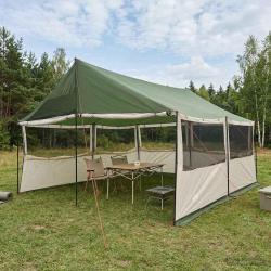 Tente familiale Vert 450 x 400 x 265 cm Polyester et Acier