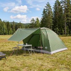Tente de camping avec toit Vert 6 personnes Polyester et Acier