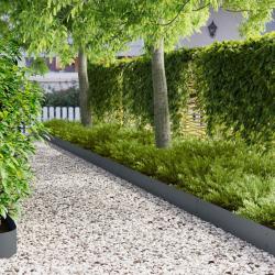 Bordure de Pelouse 10 pcs 103 x 20 cm m&eacute;tal Anthracite