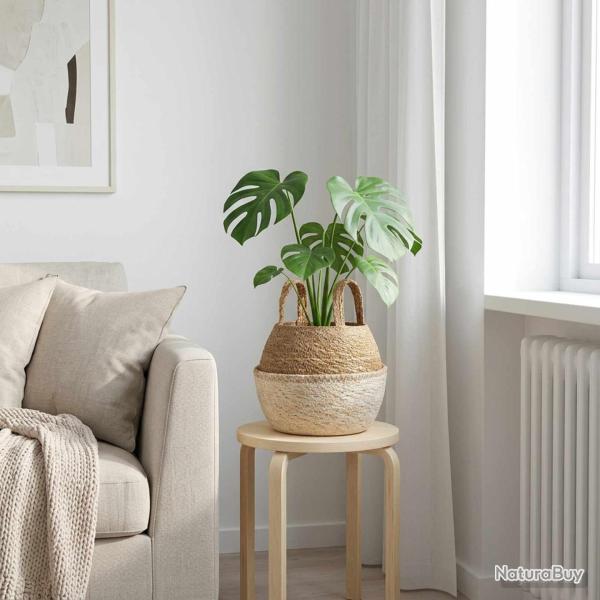 Pot de plante avec poign�es Blanc � 22 x 20 cm