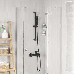 Ensemble de Syst&egrave;me de Douche Noir 70 cm Acier inoxydable
