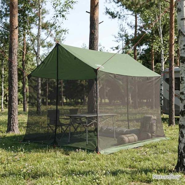 Tarp de camping avec murs en maille Vert 270 x 210 x 210 cm