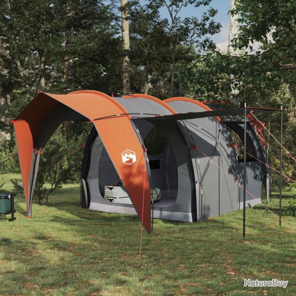 Tente tunnel Gris et orange 382 x 262 x 214 cm
