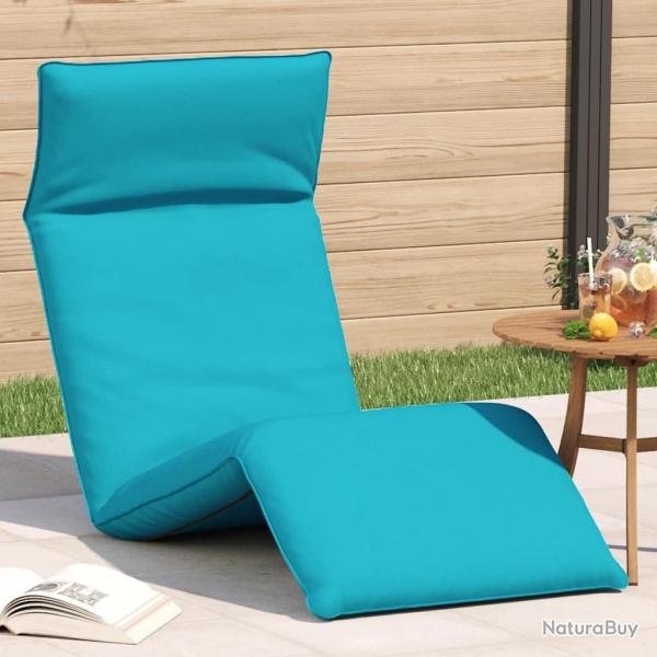 Transat pliant turquoise 175 x 54 x 8,5 cm tissu Oxford