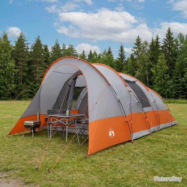 Tente tunnel Gris et orange 560 x 395 x 212 cm