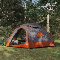 Tente en d&ocirc;me avec housse imperm&eacute;able amovible Gris et orange