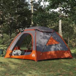 Tente en d&ocirc;me avec housse imperm&eacute;able amovible Gris et orange