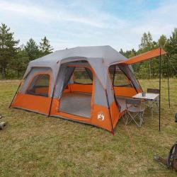 Tente Instantan&eacute;e Gris et orange 8 personnes