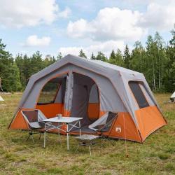 Tente familiale Gris et orange 533 x 312 x 230 cm
