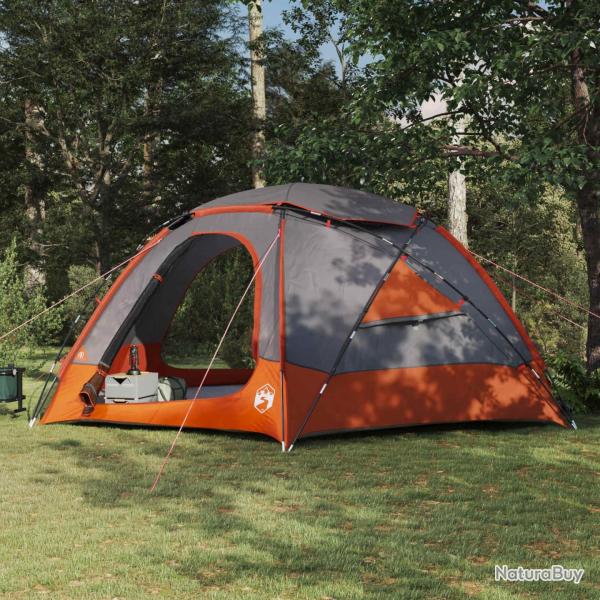 Tente en d�me avec housse imperm�able amovible Gris et orange