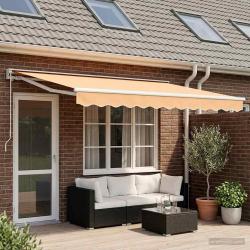 Auvent r&eacute;tractable manuel Sable 4 &times; 3,5 m