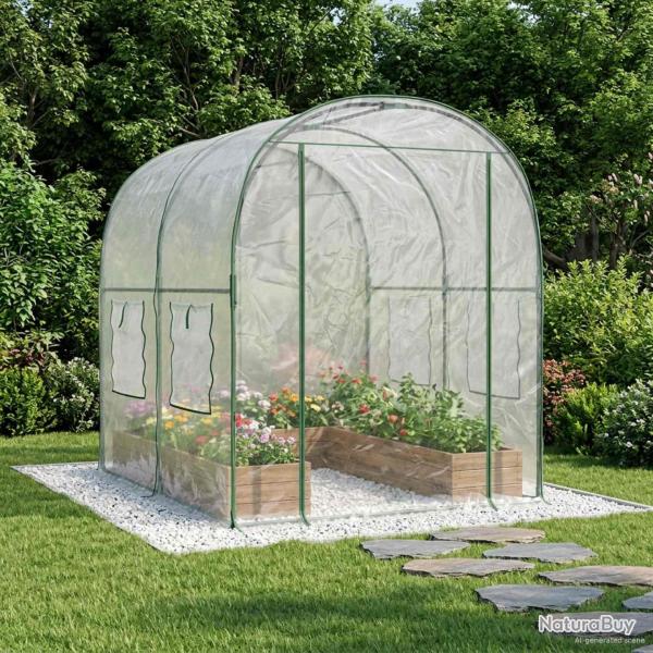 Serre avec cadre 160 x 200 x 192,5 cm PVC Transparent