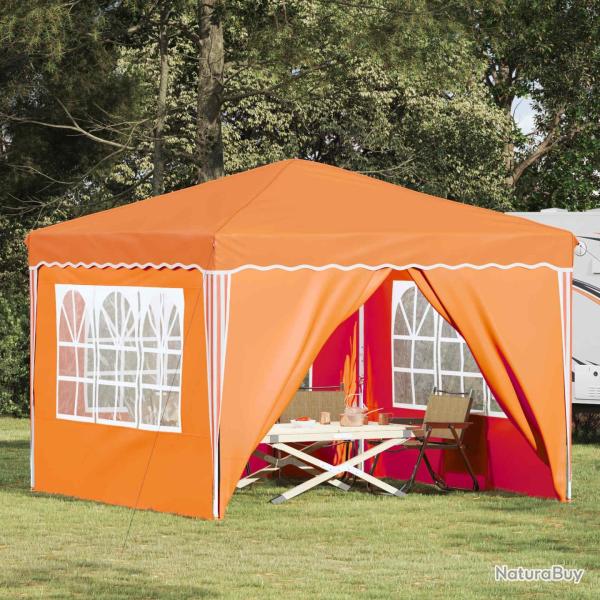 Tente de f�te pop-up 288 x 288 x 245 cm Orange Tissu Oxford