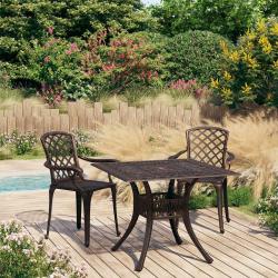 Ensemble de bistro 3 pcs Aluminium coul&eacute; Bronze