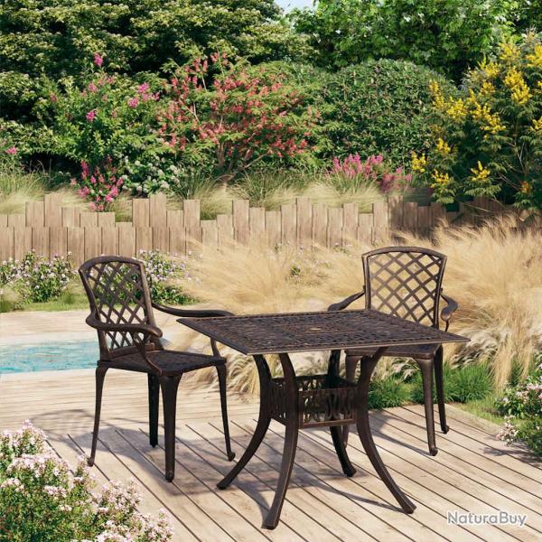 Ensemble de bistro 3 pcs Aluminium coul� Bronze