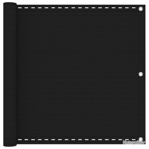 �cran de balcon Noir 90 x 700 cm HDPE et Aluminium