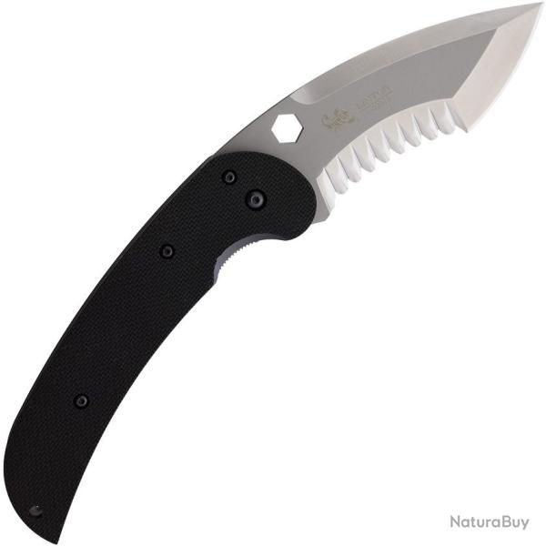 Couteau Linton Cutlery Large Tactical Linerlock Satin Lame Acier Inoxydable Manche G10 L92019124