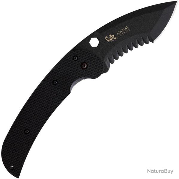 Couteau Linton Cutlery Large Tactical Linerlock Lame Acier Inoxydable Manche G10 L92019125