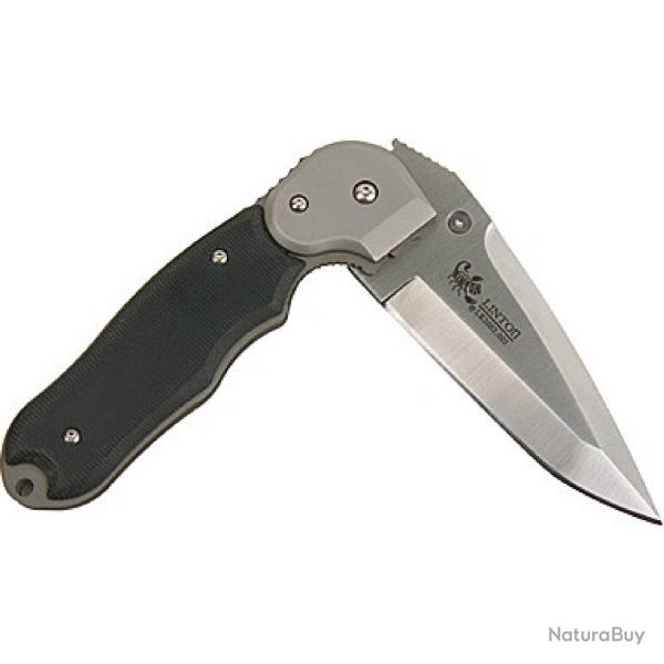 Couteau Linton Cutlery Large Tactical Linerlock Lame Acier Inoxydable Manche Micarta L92018