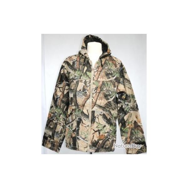 Veste l�g�re � capuche camouflage for�t - toile �paisse coton contre insectes