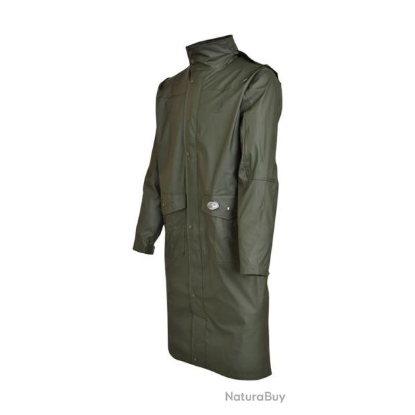 Manteau long impersoft avec carnier M Kaki