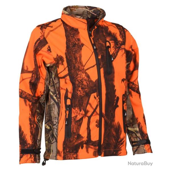 Blouson chasse softshell ghostcamo enfant 10A GHOST CAMO BLAZE