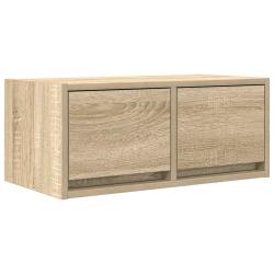 Meuble TV mural design moderne 60 x 31 x 25,5 cm gain de place en bois d'ing&eacute;nierie ch&ecirc;ne sonoma 02