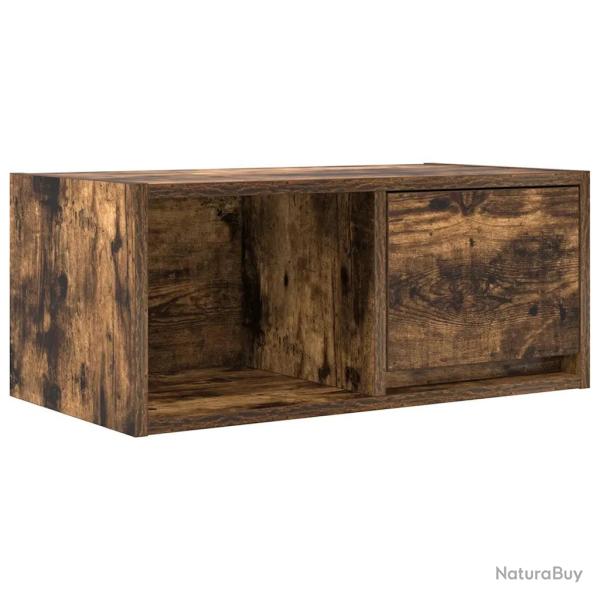 Meuble TV murale espace de vie 60 x 31 x 25 cm rangement optimal design moderne en bois d'ing�nieri