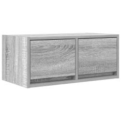 Meuble TV mural design moderne 60 x 31 x 25 cm rangement optimis&eacute; en bois d'ing&eacute;nierie gris 02_0051