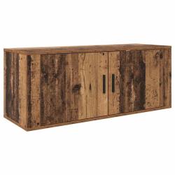Meuble TV mural design rustique moderne 100 x 34 x 40 cm en bois d'ing&eacute;nierie bois ancien 02_0052705