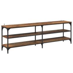 Meuble TV polyvalent rustique avec 3 &eacute;tag&egrave;res 160 x 30 x 50 cm en bois ancien 02_0052713
