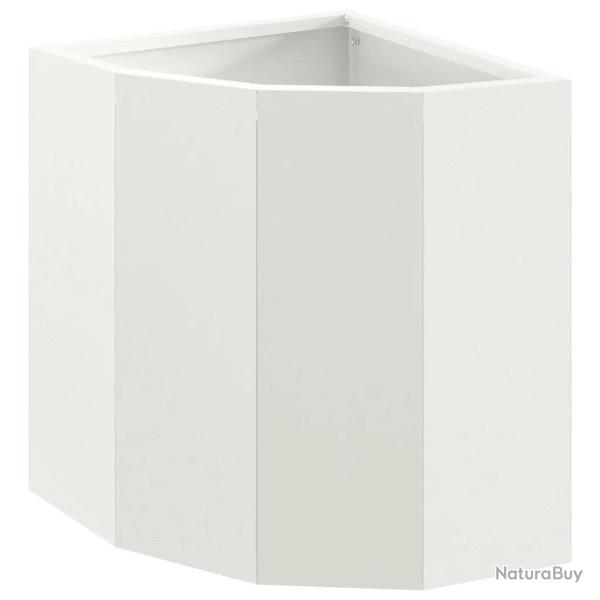Jardini�re d'angle moderne optimis�e pour ext�rieur 30 x 30 x 35 cm en acier blanc 02_0052895