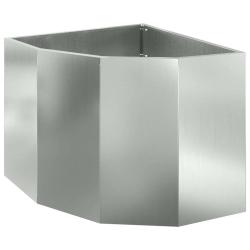 Jardini&egrave;re d'angle moderne utilis&eacute; pour optimiser l'espace ext&eacute;rieur 60 x 60 x 50 cm en acier galva
