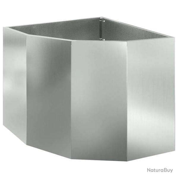 Jardini�re d'angle moderne utilis� pour optimiser l'espace ext�rieur 60 x 60 x 50 cm en acier galva