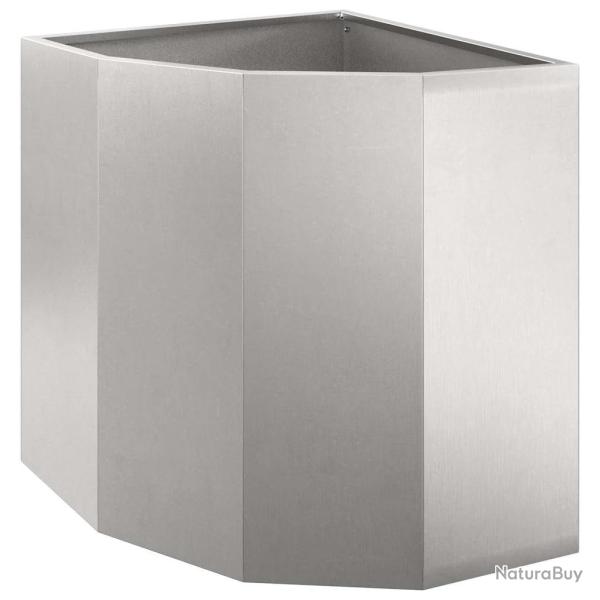 Jardini�re d'angle moderne design �pur� jardin terrasse 45 x 45 x 50 cm en acier inoxydable argent
