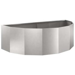 Jardini&egrave;re demi-ronde moderne ext&eacute;rieur 120 x 60 x 35 cm facile &agrave; entretenir design contemporain en