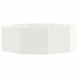 Jardini&egrave;re ronde ext&eacute;rieure 120 x 120 x 35 cm pratique mod&egrave;le moderne en acier blanc 02_0052965