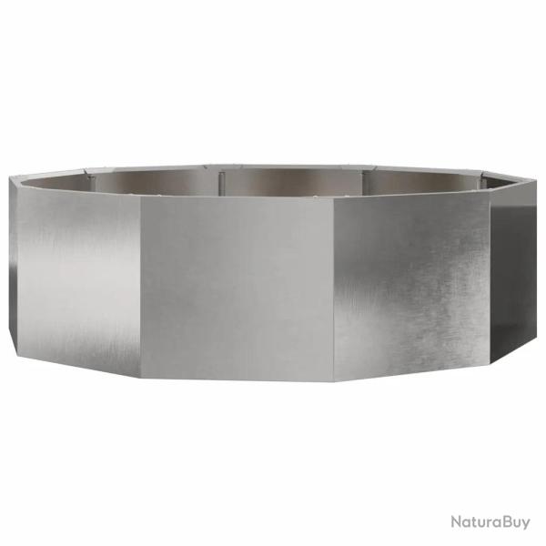 Jardini�re ronde ext�rieure moderne design chic 120 x 120 x 35 cm facile � assembler en acier inoxy