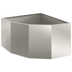 Jardini&egrave;re d'angle moderne pour ext&eacute;rieur 60 x 60 x 35 cm solide design &eacute;pur&eacute; en acier inoxydable a