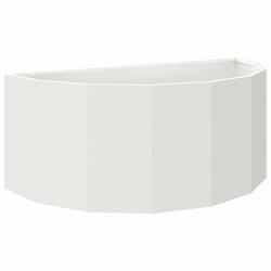 Jardini&egrave;re demi-ronde moderne design ext&eacute;rieur 90 x 45 x 35 cm ambiance chic en acier blanc 02_0052