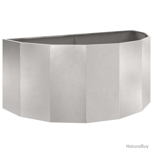 Jardini�re demi-ronde moderne ext�rieur 120 x 60 x 50 cm design chic en acier inoxydable argent 02_